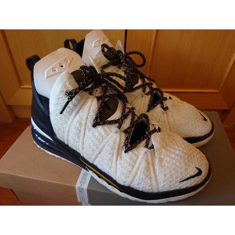 (2手) Nike LeBron 18 EP Home LBJ18 詹姆斯 雷霸龍 18代 白 黑 籃球鞋 US10