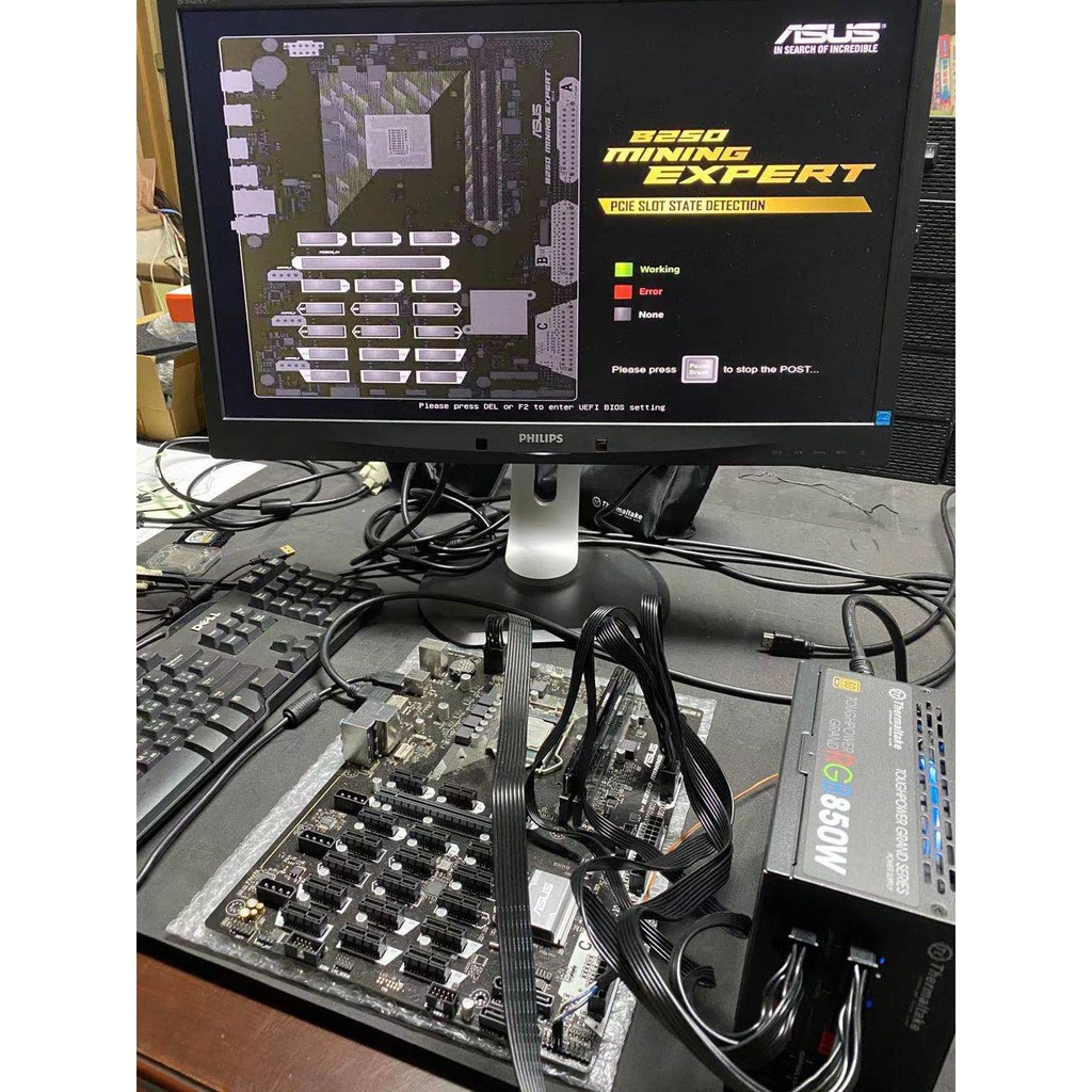 華碩礦板 ASUS B250 MINING EXPERT 妖版 庫存二手過保現貨