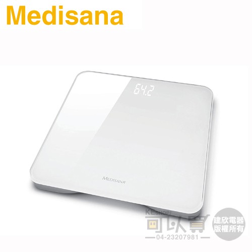 德國 Medisana ( PS435 ) 極簡玻璃體重計-時尚白 -原廠公司貨
