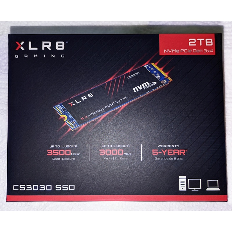 [ 超耐久 3115TBW ] PNY CS3030 2TB M.2 2280 PCIe Gen3X4 固態硬碟 SSD