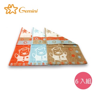 【雙星毛巾Gemini】雲端漫步的奶熊兒童毛巾(超值6入組)｜雙11優惠