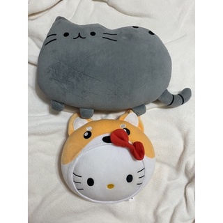🍩甜甜圈的娃娃、抱枕們💝小白鯨韓國樂天世界/麥當勞三麗鷗kitty聯名柴犬/pusheen胖吉貓抱枕可愛卡通正版二手玩具