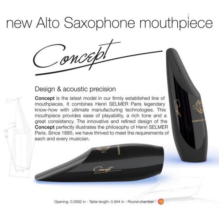 【博斯音樂】SELMER  Alto Sax 中音薩克斯風 Concept 古典吹嘴．法國製法國