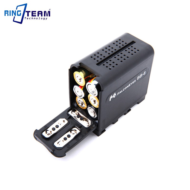虚拟空电池NP-F970适配器箱6个AA适配LED视频灯灯板或显示器YN300 III DV-160V