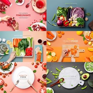 SG-21新鮮水果蔬菜酵素牛排食品餐飲美食橫幅廣告海報PSD設計素材