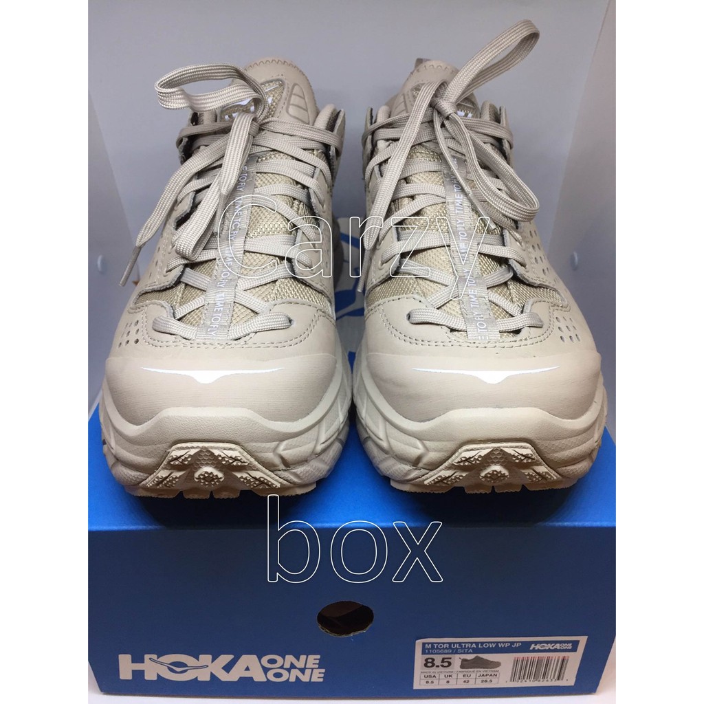 [現貨] Hoka one one TOR ULTRA LOW 男鞋 防水健行鞋 簡灰褐(沙色) US 8.5