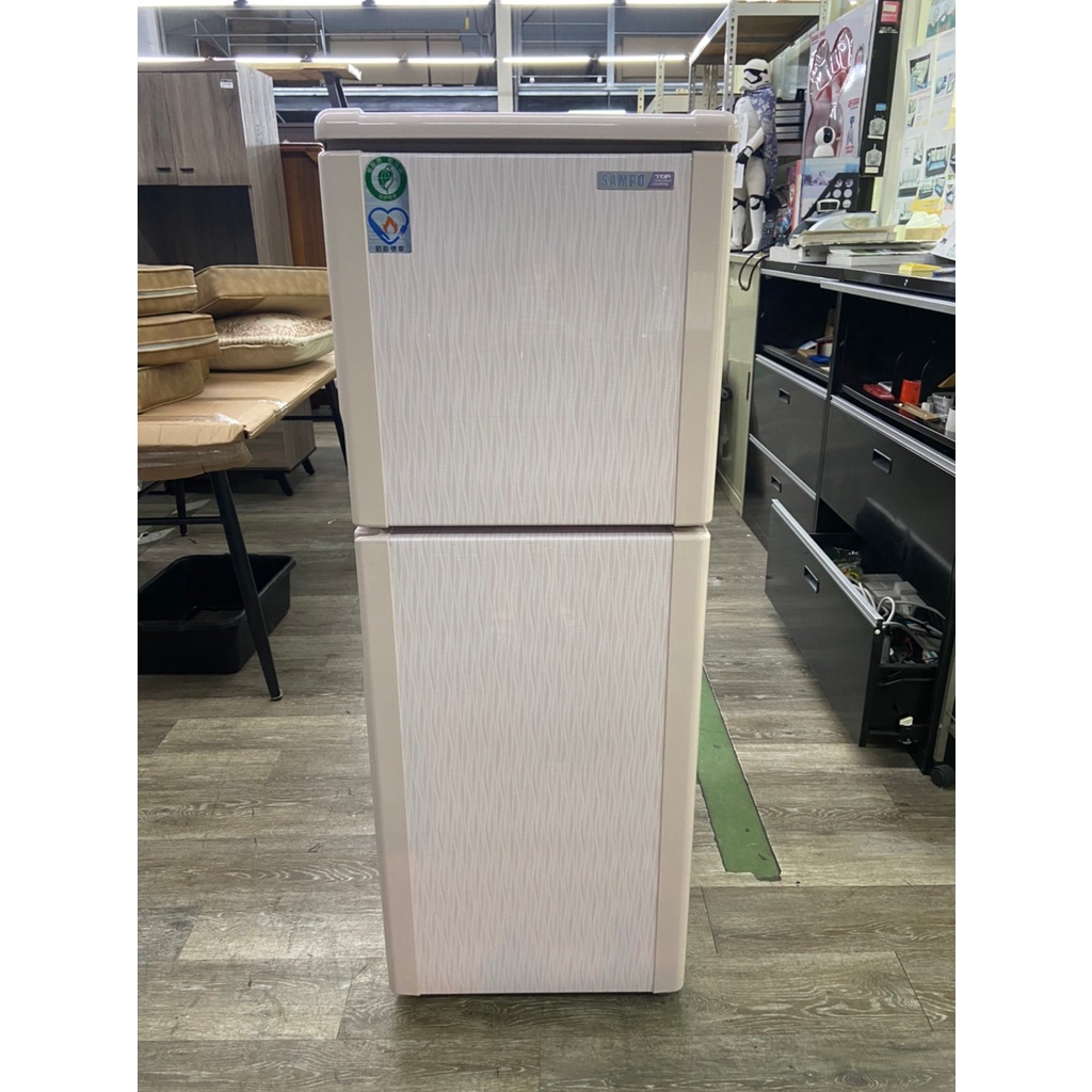 吉田二手傢俱❤SAMPO聲寶140L一級能效節能雙門冰箱 家用冰箱 套房冰箱 辦公室冰箱 小冰箱