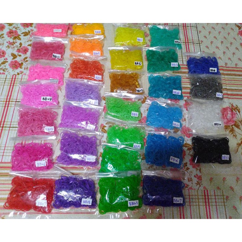 出清品 彩虹編織橡皮筋（BB透明色 亮色） 買10送2S鈎 彩虹編織橡皮筋 彩虹編織器專用