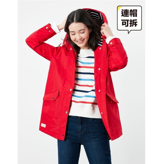 [全新正品]JOULES-WOMEN-亮紅防水防風外套 UK6 [酪梨壽司跟團]