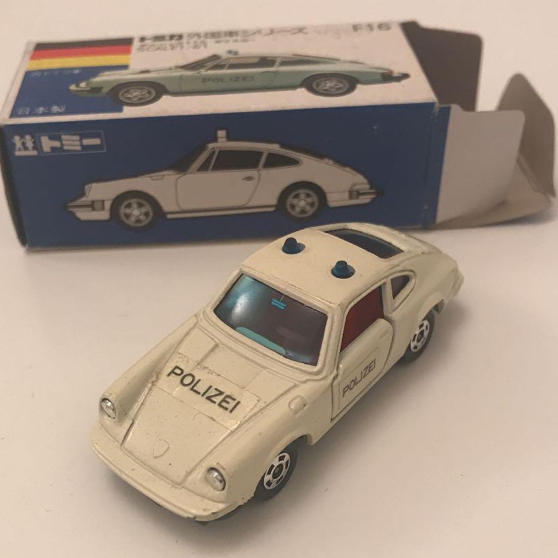 [全新稀有絕版品] 1/64 Tomica Porsche 911S F16 警車 日本製