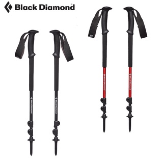 【Black Diamond 美國】TRAIL BACK 登山杖(2入) 橘紅 深海綠 112227 健走杖 快扣杖