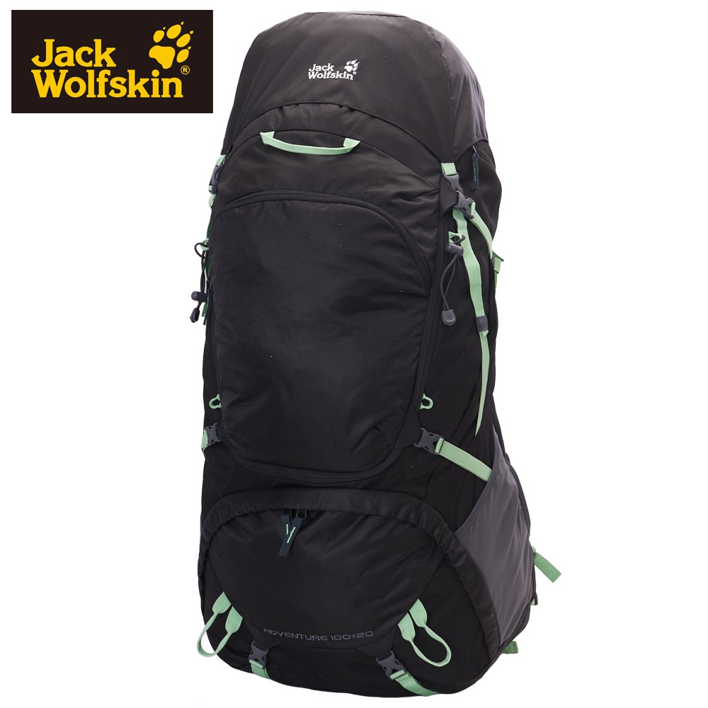 【Jack wolfskin 飛狼】Adventure 登山背包 100+20L『黑色』.