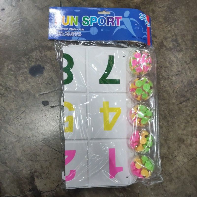 益智 吊掛式 台灣製 吸盤 塑膠板 九宮格 黏黏球 數字 丟數字 吸盤球 玩具
