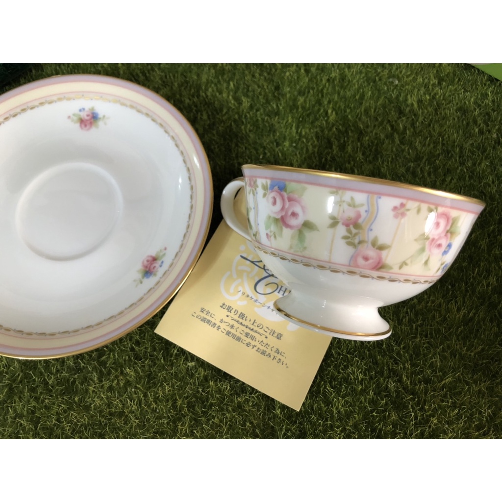 日本製 Noritake 骨瓷 收藏絕版品 淡雅花語系列 骨瓷 瓷器 茶杯 盤 咖啡杯 茶盤 1杯1盤