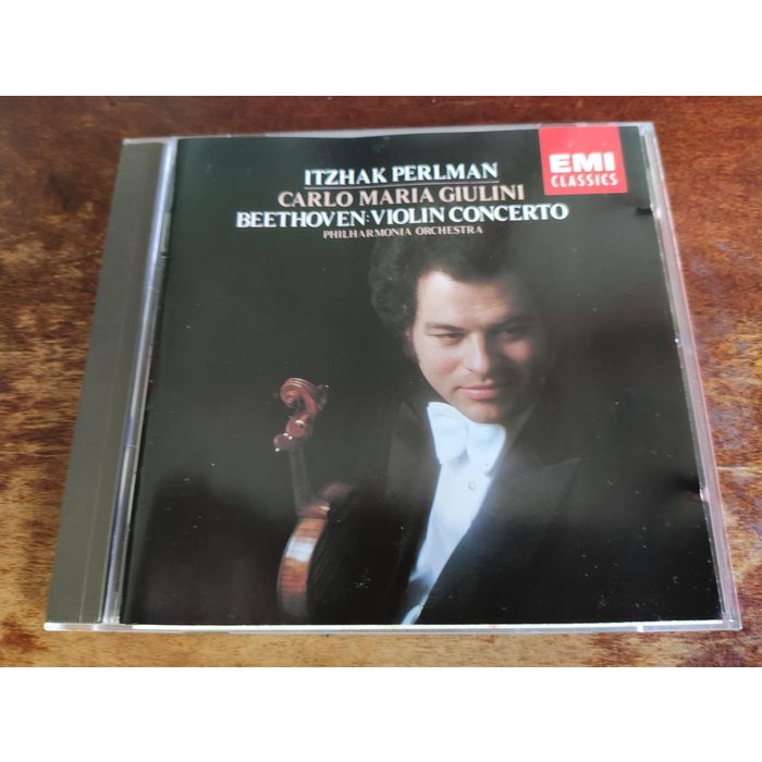 Perlman 帕爾曼 Giulini 朱里尼 Beethoven 貝多芬 小提琴協奏曲 EMI SONOPRESS德版
