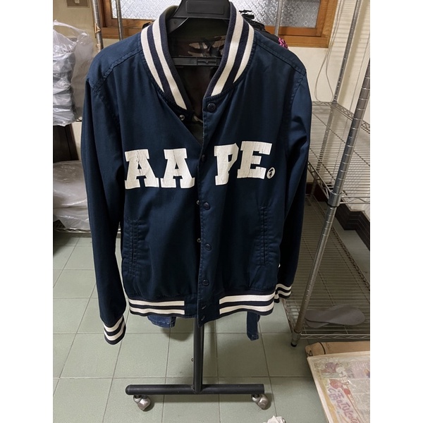 Aape 棒球外套 雙面穿 m號