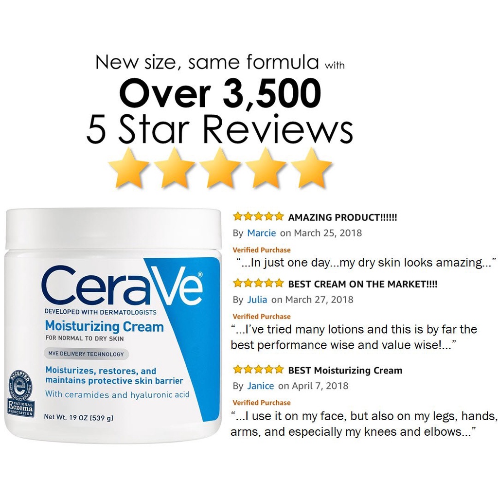 Cerave適樂膚 2024年02月空運到台全新款 美國原廠 玻尿酸+長效潤澤修護霜19 oz 1罐539 g