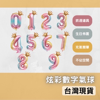 💛台灣-24H快速出貨💛32吋數字氣球 造型氣球 生日佈置 生日氣球寶寶抓周道具 拍照打卡 生日快樂 節慶氣球 新年慶祝