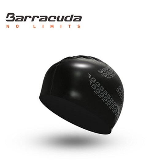 美國 Barracuda 巴洛酷達 正品 優質 好戴 防水 防滑 時尚B 成人矽膠泳帽 泳鏡泳帽 -黑
