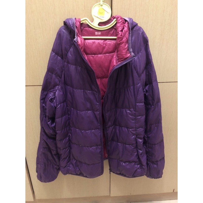 Uniqlo紫色輕羽絨保暖外套
