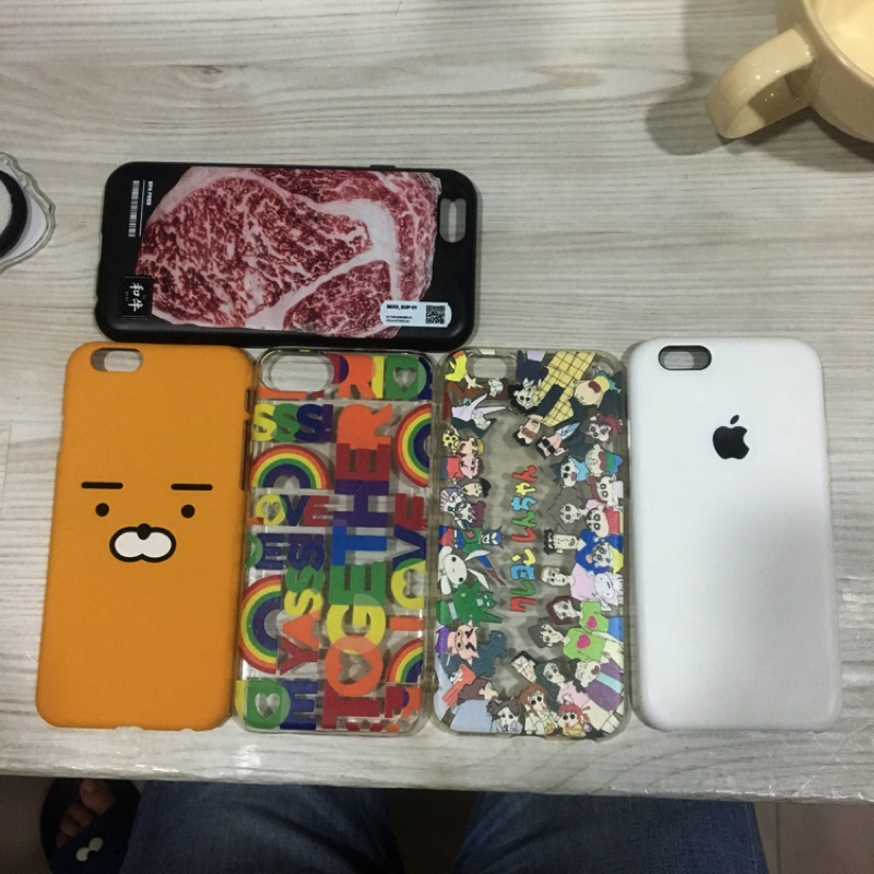iPhone 6/6s 二手手機殼 （犀牛盾，萊恩硬殼，彩虹硬殼，蠟筆小新軟殼，白色矽膠殼）