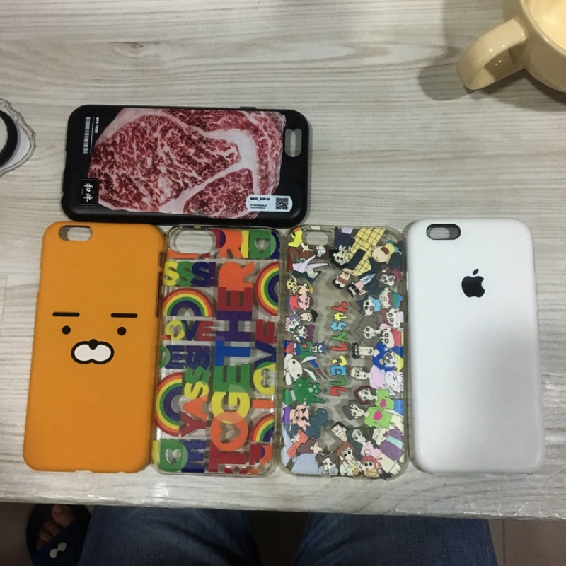 Iphone 6 6s 二手手機殼 犀牛盾 萊恩硬殼 彩虹硬殼 蠟筆小新軟殼 白色矽膠殼 蝦皮購物