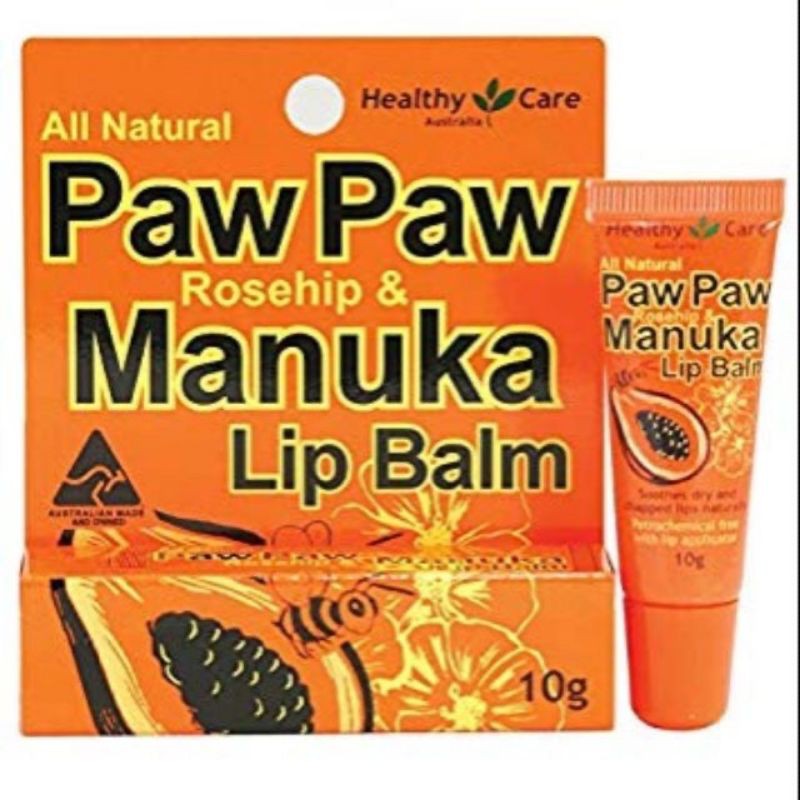 全新 現貨 木瓜霜 Healthy Care Paw Paw Rosehip&amp;Manuka Lip Balm 澳洲
