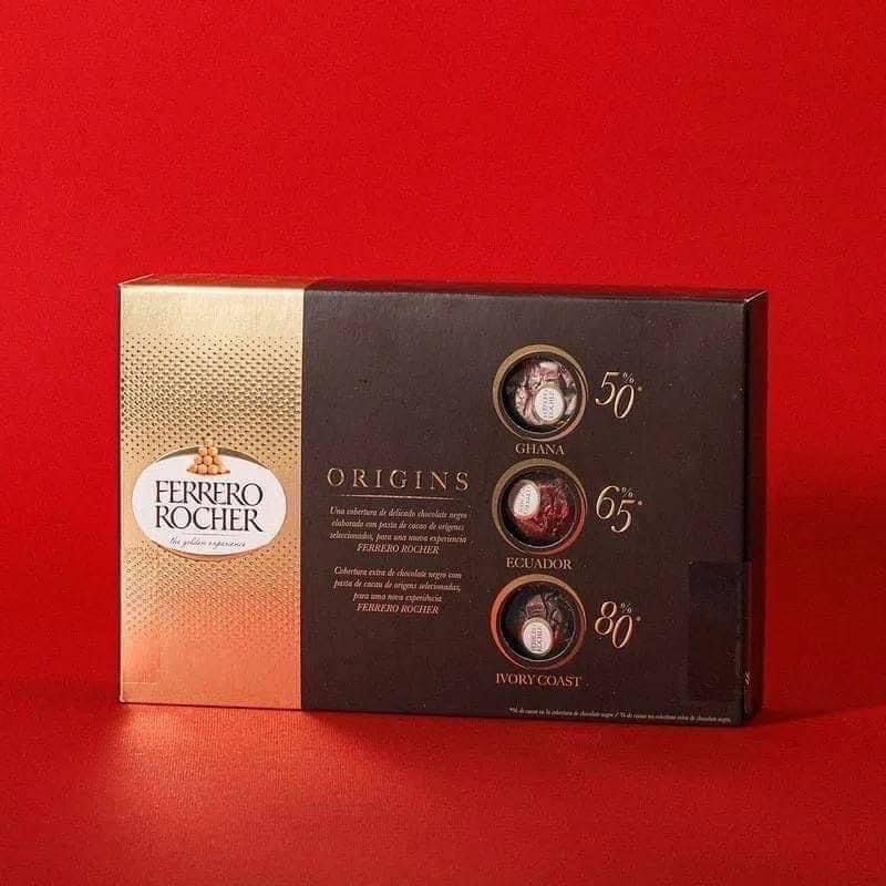 德國 Ferrero Rocher Origins 黑金沙三重奏 經典頂級黑巧克力禮盒 15入 季節限定限量