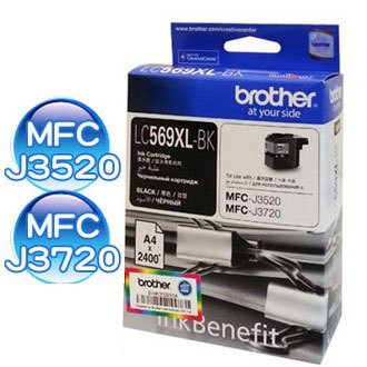 Brother LC569XL-BK 原廠高容量黑色墨水匣 適用機種：MFC-J3520 / MFC-J3720