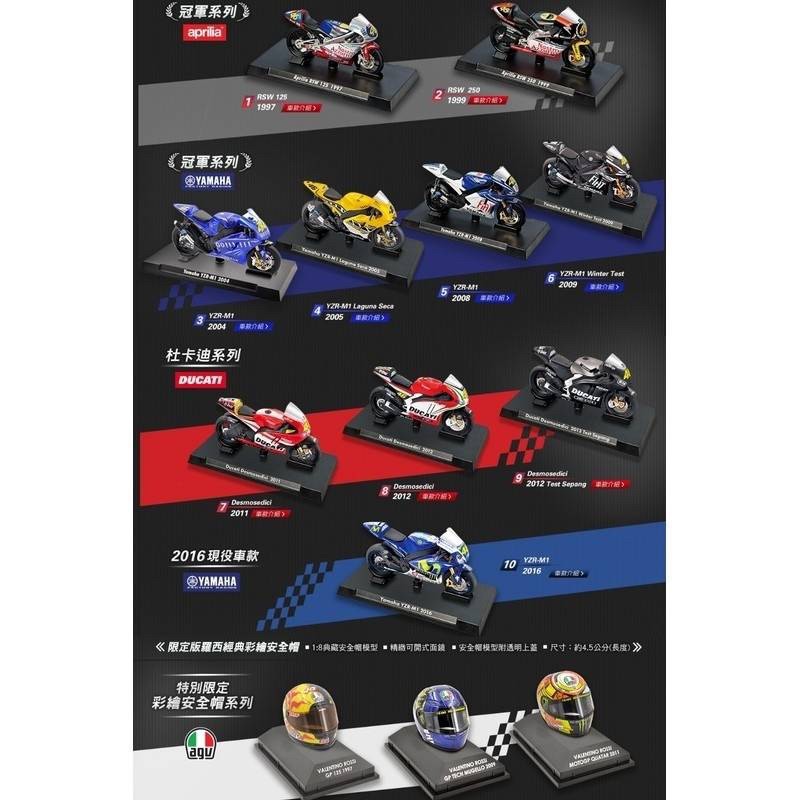 7-11瓦倫蒂諾 羅西Rossi系列 模型車 安全帽 單賣(全套請至另外賣場下單)
