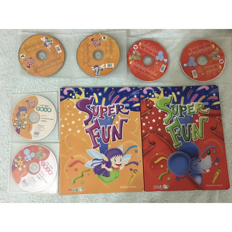 二手童書Superfun  美樂蒂美語，幼稚園小班幼童英語學習書附CD4張，小班