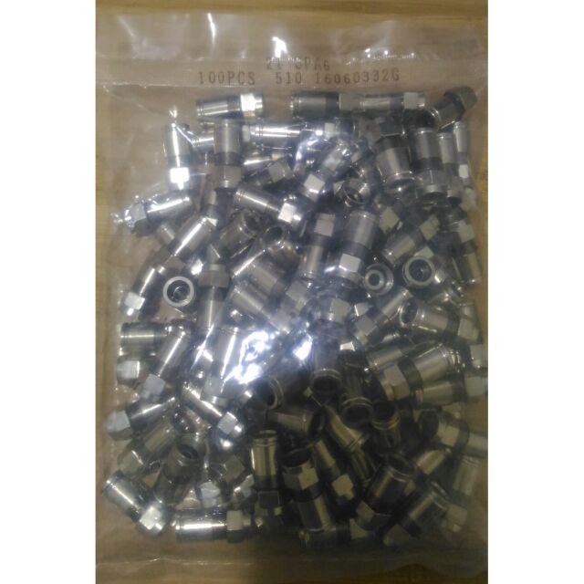 RG6 5C 有線電視第四台接頭 監視器.攝影機.數位電視.耐抗拉力 擠壓頭 F頭擠壓式 擠壓鉗 雛縮式 RG6