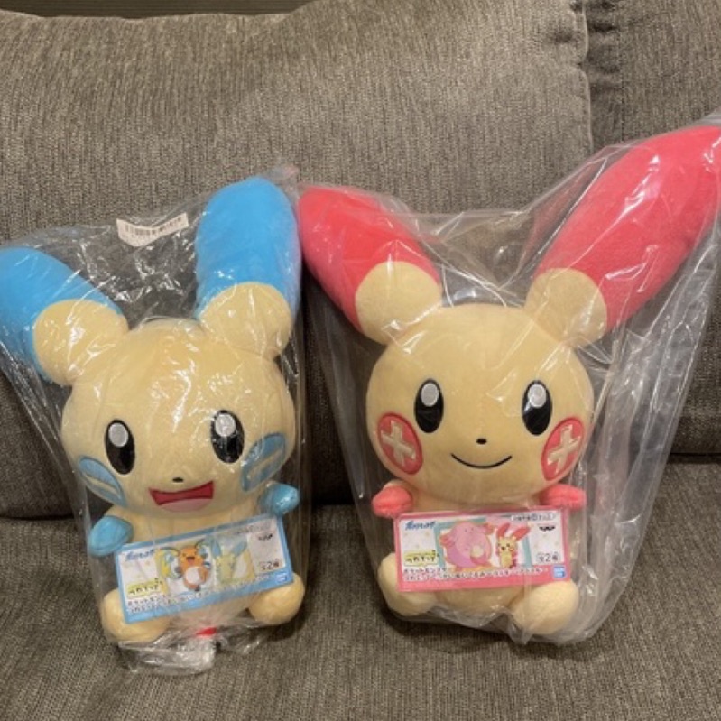 正電拍拍 負電拍拍 日本限定 寶可夢 神奇寶貝 BANPRESTO 景品 絨毛玩偶 娃娃 Pokémon 收藏 禮物