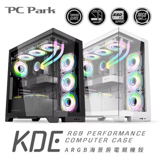 PC Park KDE ARGB 海景房電競機殼 電腦機殼 ATX/M-ATX/ITX 附3風扇 現貨 廠商直送
