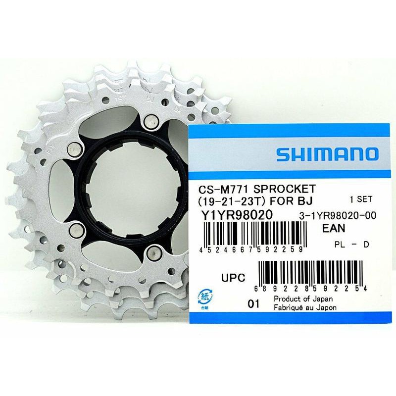 Shimano XT CS-M771 10速 (19-21-23T) 修補齒片組，(11-34T) 飛輪用