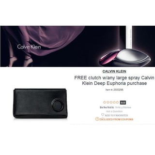 簡約圓扣 皮質感 專櫃禮 Calvin Klein (CK) 手拿包 化妝包 晚宴包 手機包 護照可放（CBS39）