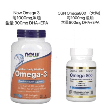 🌈🐱🐶美國原裝寵物魚油 ☀️NOW CGN Omega-3 /Omega800天然魚油 30/100/200粒 寵物保健