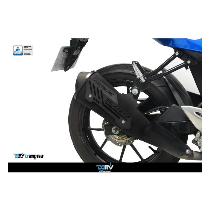 【KIRI】 Dimotiv Suzuki 小阿魯 GSX-R150 排氣管 防燙蓋 防燙片 (黑) DMV