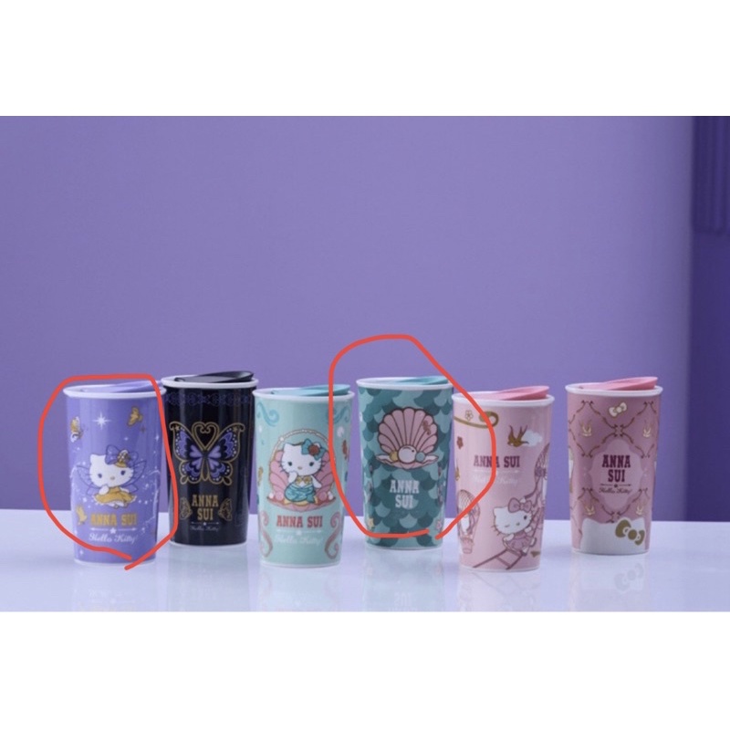 7-11 ANNA SUI聯名款Hello Kitty杯 雙層陶瓷馬克杯 海洋款&amp;精靈款有拆開看.
