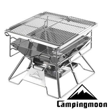 特價【Campingmoon】MT-2輕便型燒烤爐/焚火台 21-00009 不鏽鋼 柴爐 戶外 露營 烤肉架 燒烤