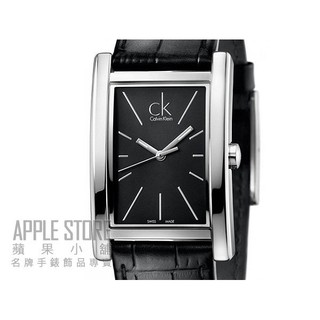 【蘋果小舖】 Calvin Klein CK 經典紳士簡約皮帶男錶 -黑面 # K4P211C1