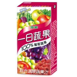 波蜜 一日蔬果100%葡萄蔬果汁[箱購] 160ml x 24【家樂福】