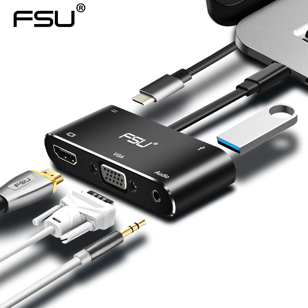 SAMSUNG Usb C HDMI 電纜 C 型轉 VGA Thunderbolt 3 適配器適用於 MacBook