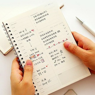 日記本 TIME TABLE 牛皮紙每小時每日 行程計劃筆記本