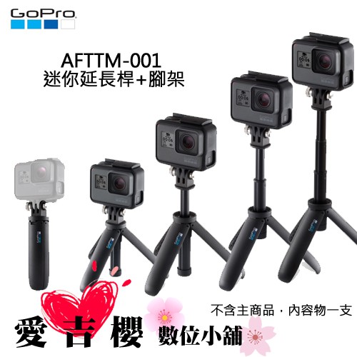 GoPro 迷你延長桿+腳架 AFTTM-001 公司貨 全新 免運 最長可伸長至 22.7 厘米 適用 HERO7、6