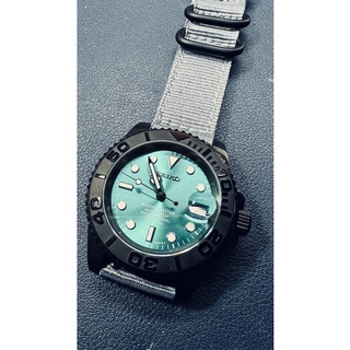 訂製無現貨【改錶玩面】Seiko Mod 精工 蒂芬妮綠面 黑遊艇 自動上鍊 藍寶石玻璃 機械錶