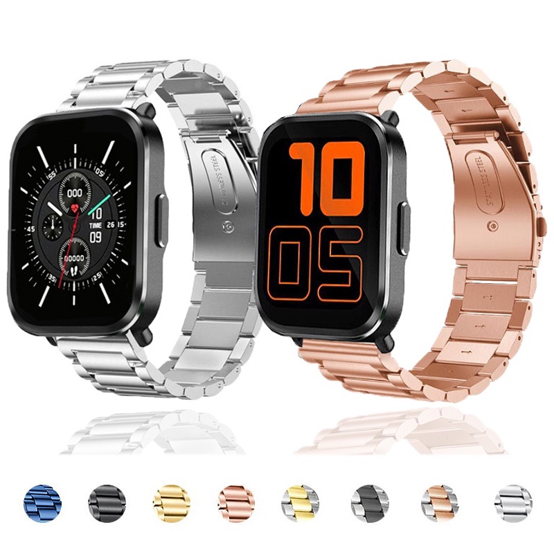 金屬不銹鋼錶帶 適用於小米智能手錶 Mibro Color 更換錶帶 腕帶 小米智能手錶錶帶 手鍊