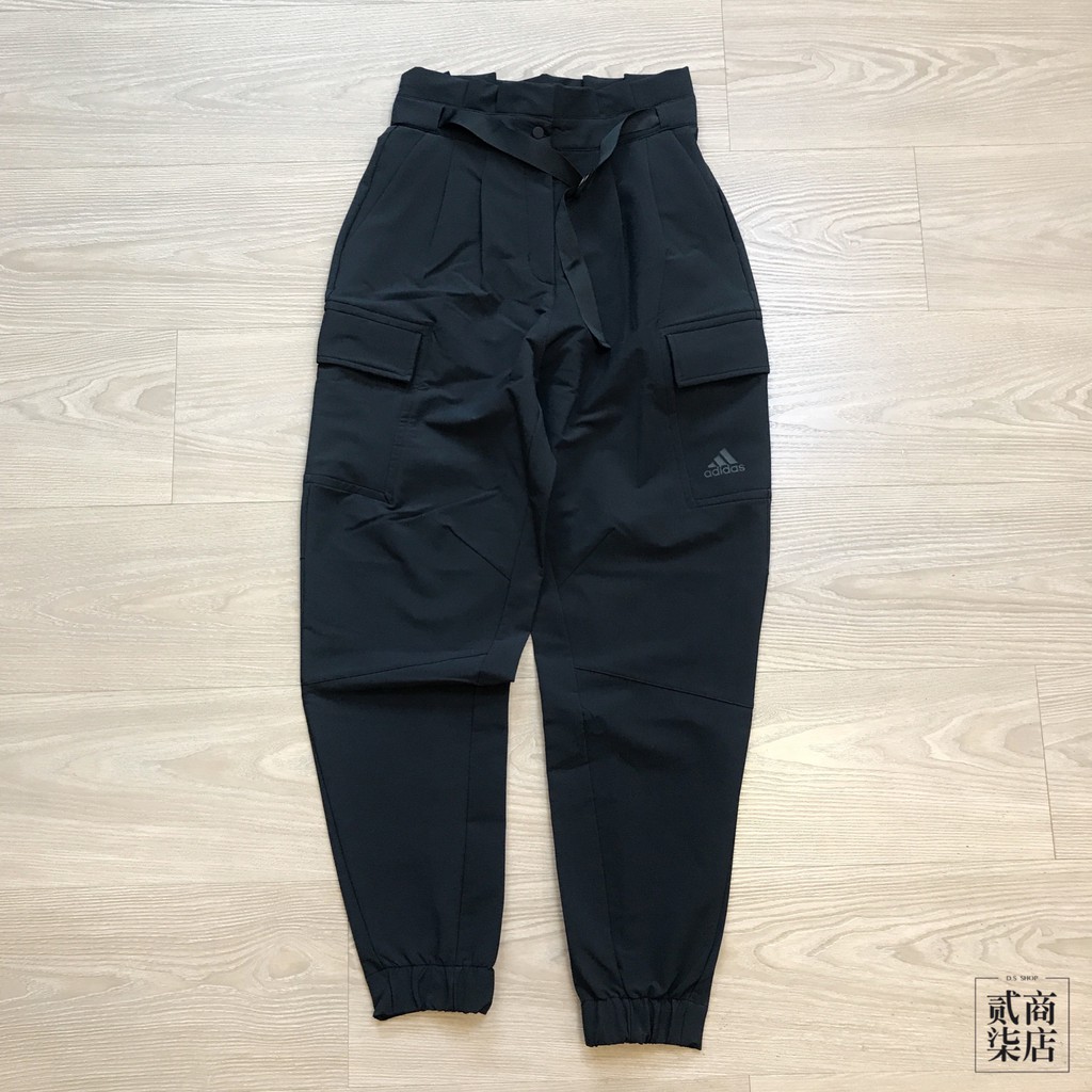 (貳柒商店) Adidas Style New Pants 女款 黑色 長褲 大口袋 休閒 工作褲 GR3738