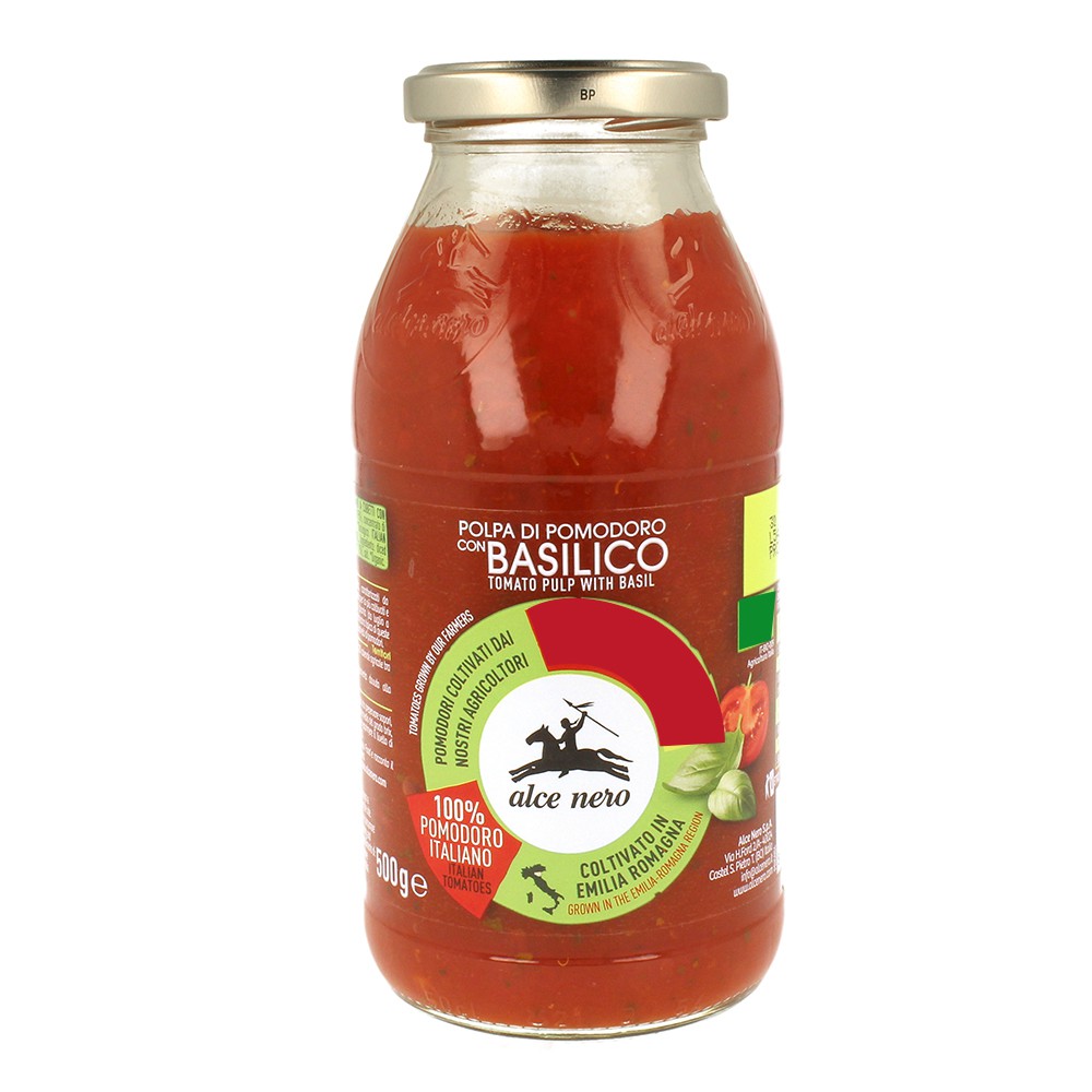 義大利 alce nero尼諾 顆粒番茄羅勒醬 500g