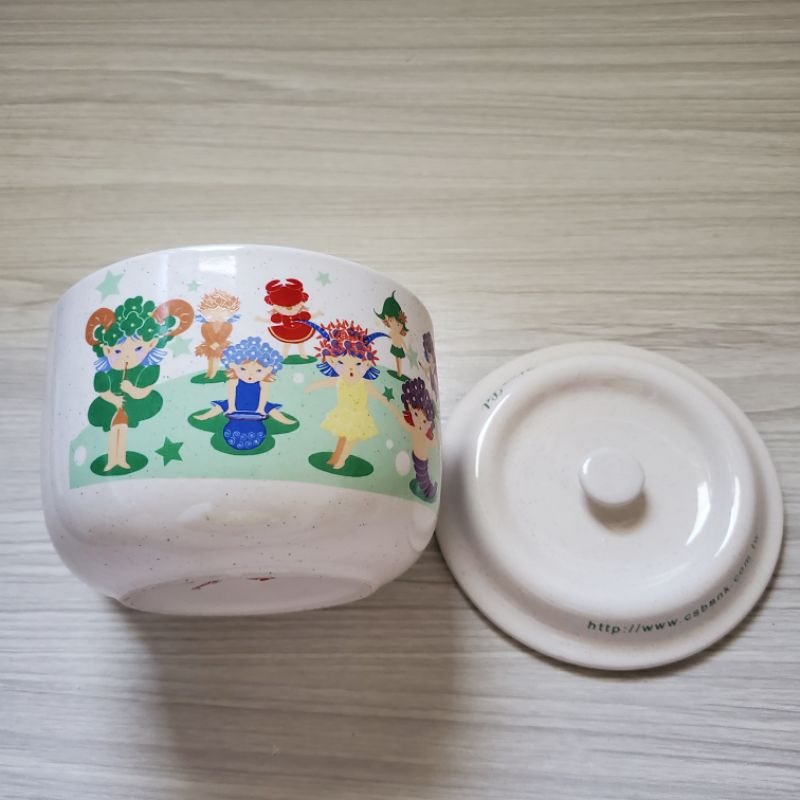 [二手][未使用過]陶瓷可愛泡麵碗（附蓋）
